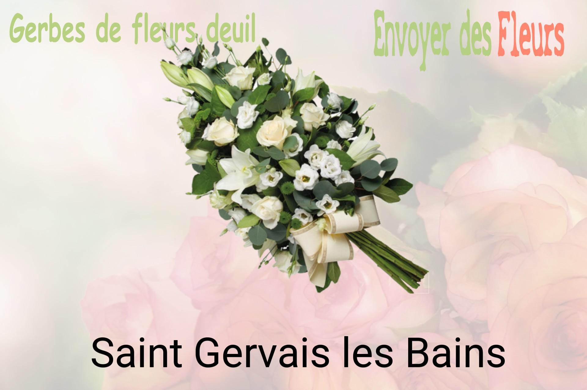 Gerbe de fleurs de deuil livrée à Saint-Gervais-les-Bains